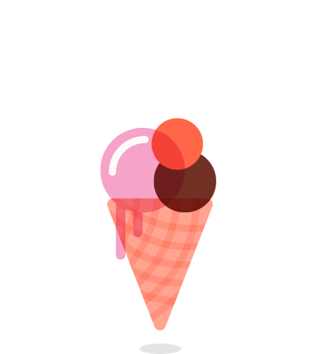 an illustration of sprinkles and a cherry being added to the icecream